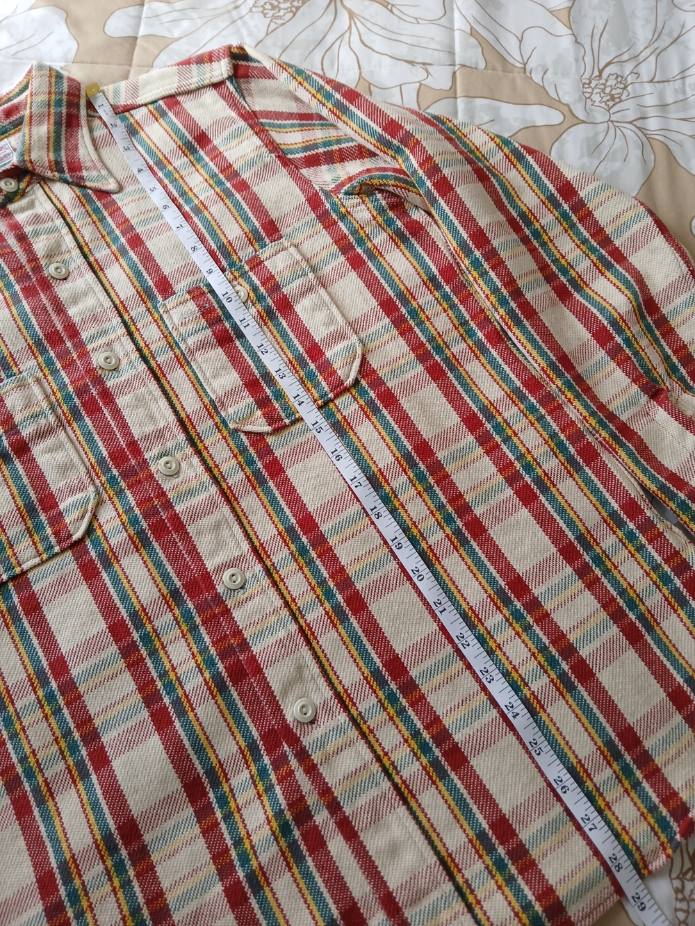 Warehouse & Co 3104 Plaid Flannel Shirt - Red/Yellow - Picture 9 of 12